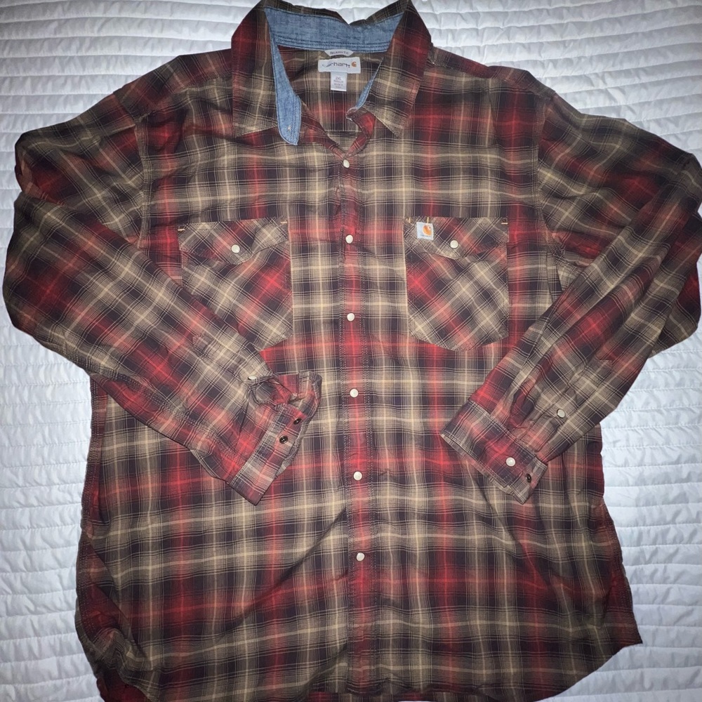 2XL Light Weight Carhartt Button Down Shirt